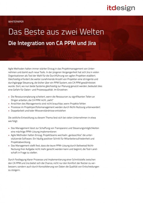 White Paper - Jira und Clarity PPM Preview